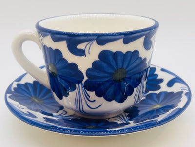 Mayoral Blue Cup and Saucer Set, Set of 4