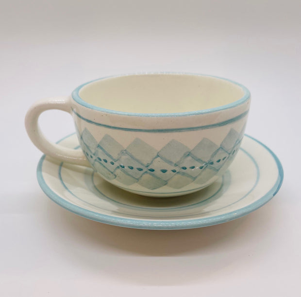 By the Sea Cup and Saucer Set, Set of 4